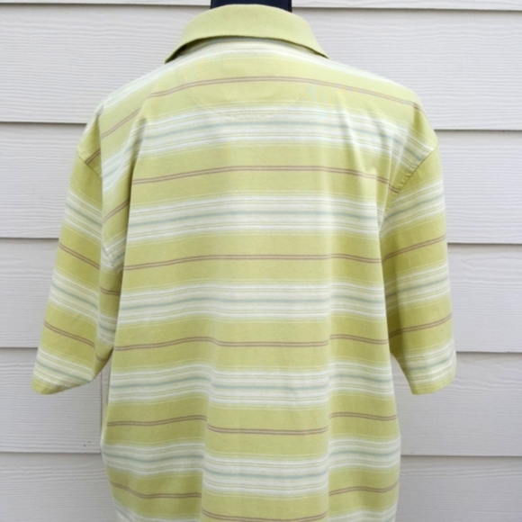 VTG 90s Polo KNIGHTS OF ROUND TABLE Striped Golf Shirt (XXL) - Picture 6 of 9